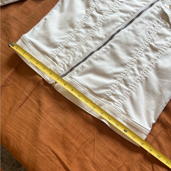 True Religion Dusty Bike White Jacket - Asymmetrical Zipper Denim Jacket - Med - Picture 2 of 15